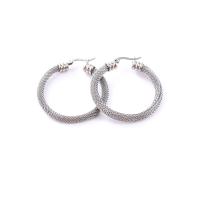 Mens Stainless Steel Hoop orecchino, 304 acciaio inox, gioielli di moda & per la donna, colore originale, 14x34mm, Venduto da coppia