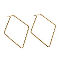 Stainless Steel Lever Terug Earring, 316L roestvrij staal, 18K verguld, mode sieraden & voor vrouw, gouden, 70x40mm, Verkocht door pair