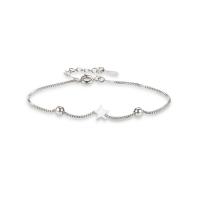 Bracelets en laiton, avec 4cm chaînes de rallonge, étoile, Placage de couleur platine, bijoux de mode & pour femme, couleur platine, protéger l'environnement, sans nickel, plomb et cadmium, Longueur Environ 16.5 cm, Vendu par PC