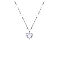 Collana di titanio acciaio, Titantium acciaio, with 4.5cm extender chain, dissolvenza e mai di alta qualità placcato, gioielli di moda & per la donna & con zirconi cubici, argento, Lunghezza 42 cm, Venduto da PC