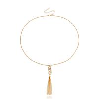 Collier en alliage de zinc Pull, avec 10cm chaînes de rallonge, Placage de couleur d'or, bijoux de mode & pour femme & avec strass, doré, 120mm, Longueur 72 cm, Vendu par PC