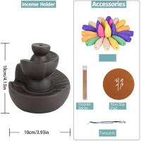 Backflow Incense Burner Purple Clay handmade for home and office & durable & multifunctional nickel lead & cadmium free Sold By PC