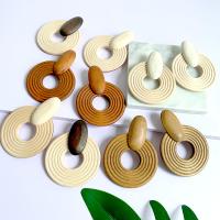 Wood Earring fashion jewelry & for woman Sold By Pair