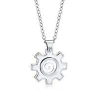 Collana in acciaio inossidabile, 304 acciaio inox, Gear Wheel, lucido, gioielli di moda & stili diversi per la scelta & per l'uomo, colore originale, 31.50mm, Lunghezza Appross. 23.62 pollice, Venduto da PC