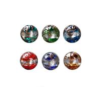 الذهب والفضة الرمال Lampwork احباط الخرز, امبورك, مع رقائق الذهب, جولة, ديي, المزيد من الألوان للاختيار, 12mm, تباع بواسطة PC