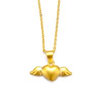 Brass Necklace Heart gold color plated fashion jewelry & for woman golden nickel lead & cadmium free Sold By PC