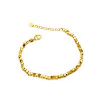 metal Pulsera, con 4cm extender cadena, chapado en color dorado, Joyería & para mujer, dorado, libre de níquel, plomo & cadmio, longitud 18 cm, Vendido por UD