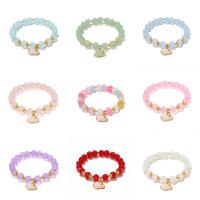 Pulseras de Cristal, con aleación de zinc, Conejo, Joyería & para mujer & con diamantes de imitación, más colores para la opción, 70mm, 10PCs/Grupo, Vendido por Grupo