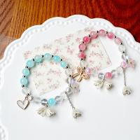 Lampwork Armbanden, met Zinc Alloy, voor vrouw, meer kleuren voor de keuze, Lengte Ca 8.26 inch, 20pC's/Lot, Verkocht door Lot