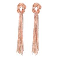 Fashion Fringe Oorbellen, Zinc Alloy, gold plated, mode sieraden & voor vrouw, gouden, 106x19mm, Verkocht door pair