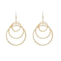 Zinc Alloy Drop Earrings plated for woman & hollow nickel lead & cadmium free Sold By Pair