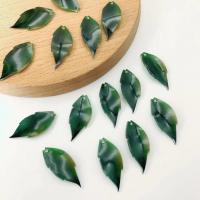 Accesorios para el cabello DIY de, Acrílico, Hoja, Bricolaje, verde, 13x30mm, aproximado 100PCs/Bolsa, Vendido por Bolsa