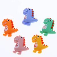 Handy DIY Kit, Harz, Dinosaurier, Epoxidharzklebstoff, gemischte Farben, 20x25x8mm, ca. 100PCs/Tasche, verkauft von Tasche