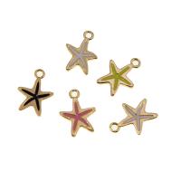 Colgantes de esmalte de la aleación del cinc, aleación de zinc, Estrella de Mar, chapado en oro KC, unisexo, más colores para la opción, libre de níquel, plomo & cadmio, 17x12x2mm, aproximado 100PCs/Bolsa, Vendido por Bolsa