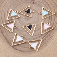 Zink legering emalje vedhæng, Zinc Alloy, Triangle, forgyldt, du kan DIY, flere farver til valg, nikkel, bly & cadmium fri, 19x17mm, 10pc'er/Bag, Solgt af Bag