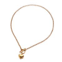 304ステンレススチール ネックレス, ハート形, ファッションジュエリー & 女性用, 無色, 3.5mm,16mm, 長さ 約 17.72 インチ, 売り手 パソコン