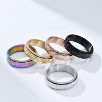 Stainless Steel Finger Ring 304 Stainless Steel polished fashion jewelry & Unisex 6mm Sold By PC