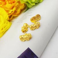 Grânulos de jóias de latão, cobre, Fabuloso Besta Selvagem, cromado de cor dourada, DIY, dourado, níquel, chumbo e cádmio livre, 17x10x8mm, vendido por PC