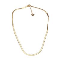 Collana in acciaio inossidabile, 304 acciaio inox, laccato oro 18K, unisex & catena del serpente, Lunghezza Appross. 18-20 pollice, Venduto da PC