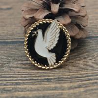 Glazuur broche, Zinc Alloy, gold plated, voor vrouw, meer kleuren voor de keuze, nikkel, lood en cadmium vrij, 33x33mm, Verkocht door PC