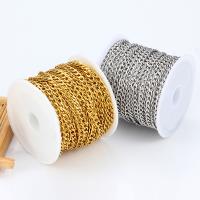 Nehrđajućeg čelika Curb Chain, 304 nehrđajućeg čelika, možete DIY & različite veličine za izbor, više boja za izbor, 5m/Torba, Prodano By Torba