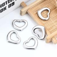 Stainless Steel Heart Pendants 304 Stainless Steel polished DIY original color Sold By PC