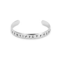 Titanium Steel Σφαλιάρα Bangle, με σχέδιο επιστολής & για τον άνθρωπο, περισσότερα χρώματα για την επιλογή, 62x8mm, Sold Με PC