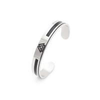 Titanium Staal Manchet Bangle, moffelen vernis, mode sieraden & voor de mens, 62x10mm, Verkocht door PC