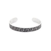 Titanium Staal Manchet Bangle, moffelen vernis, mode sieraden & voor de mens, 62x10mm, Verkocht door PC