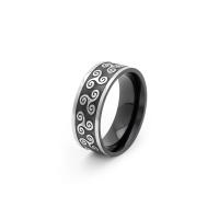 Bague en acier inoxydable, Acier inoxydable 304, normes différentes pour le choix & pour homme, plus de couleurs à choisir, 8mm, Taille:7-12, Vendu par PC