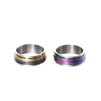 Stainless Steel Finger Ring 304 Stainless Steel Vacuum Ion Plating rotatable & Unisex US Ring Sold By PC