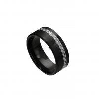 Stainless Steel Finger Ring 304 Stainless Steel with Carbon Fibre Vacuum Ion Plating Unisex US Ring Sold By PC