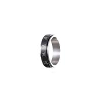 Anello in acciaio inox, 304 acciaio inox, con numero romano & unisex & formato differente per scelta, Misura:6-10, Venduto da PC