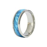 Anello in acciaio inox, 304 acciaio inox, unisex & smalto, nessuno, Misura:9, Venduto da PC