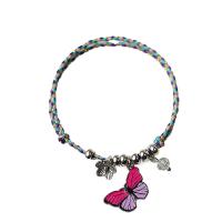 Bijoux bracelets de mode, alliage de zinc, avec corde de coton, Placage, élastique & pour femme & émail, plus de couleurs à choisir, Longueur Environ 14-20 cm, 20PC/lot, Vendu par lot