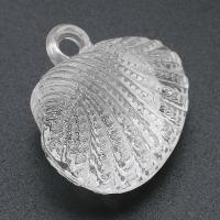 Pendentifs acryliques, Acrylique, coquille, DIY, transparent, 30x29x19mm, Trou:Environ 3mm, Vendu par sac