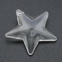 Acrylic Pendants Star DIY clear Approx 2mm Sold By Bag