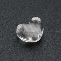 Transparent akryl perler, Heart, du kan DIY, klar, 10x9x6mm, Hole:Ca. 4mm, Solgt af Bag