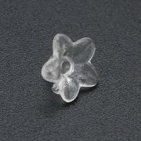 Acryl Bead Cap, Bloem, DIY, duidelijk, 9.50x9.50x5mm, Gat:Ca 0.5mm, Verkocht door Bag