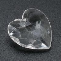 Ciondoli acrilici, acrilico, Cuore, DIY, chiaro, 17x18x7mm, Foro:Appross. 1mm, Venduto da borsa