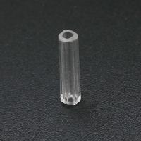 Transparent akryl perler, Kolonne, du kan DIY, klar, 3x12x3mm, Hole:Ca. 1.5mm, Solgt af Bag