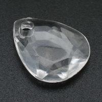 Akryl Vedhæng, Teardrop, du kan DIY, klar, 16x19x4mm, Hole:Ca. 2.5mm, Solgt af Bag