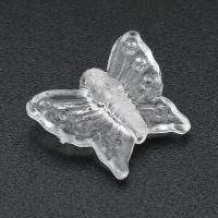 Transparent akryl perler, Butterfly, du kan DIY, klar, 16x13x5mm, Hole:Ca. 1mm, Solgt af Bag