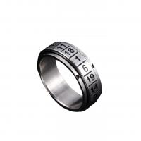 Bague en acier inoxydable, Acier inoxydable 304, unisexe & avec le modèle de numéro & normes différentes pour le choix, plus de couleurs à choisir, Taille:6-11, Vendu par PC