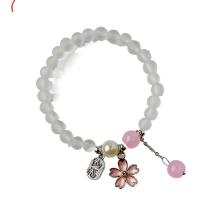 Lampwork Armbanden, met Zinc Alloy, plated, elastische & voor vrouw & glazuur & met strass, meer kleuren voor de keuze, Lengte Ca 14-20 cm, 20pC's/Lot, Verkocht door Lot