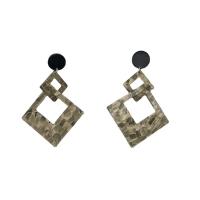 Akryl Stud Earring, mode smykker & for kvinde, flere farver til valg, 73x55mm, Solgt af par