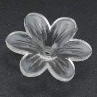 Akryl Bead Cap, Flower, du kan DIY, klar, 23x25x6mm, Hole:Ca. 1mm, Solgt af Bag