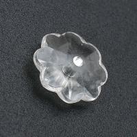 Transparent akryl perler, Flower, du kan DIY, klar, 11x12x4mm, Hole:Ca. 0.5mm, Solgt af Bag