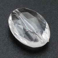 Transparent Acrylic Beads Oval DIY clear Approx 1mm Sold By Bag