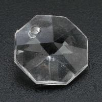 Akrylové Přívěsky, Akryl, Polygon, DIY, jasný, 14x14x6.50mm, Otvor:Cca 1mm, Prodáno By Bag